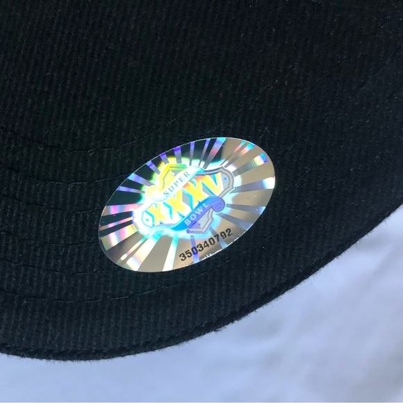 Super Bowl XXXV Ravens v Giants Embroidered Cap Hat Adjustable Strap - Black - Picture 5 of 15